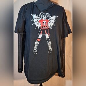 WIDOW Black T-shirt with Graphic Design